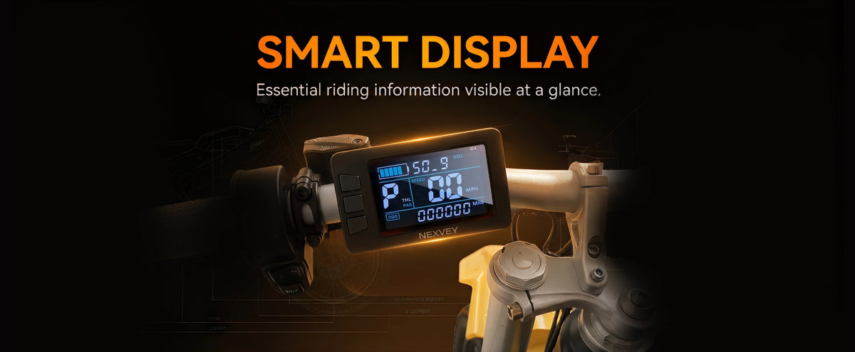 NEXVEY FLASH 2 handlebar smart display showing riding information